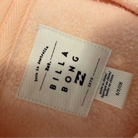 Billa Bong "Surfadelic" Hooded Sweatshirt Peach Size Small NWT - Picture 7 of 7